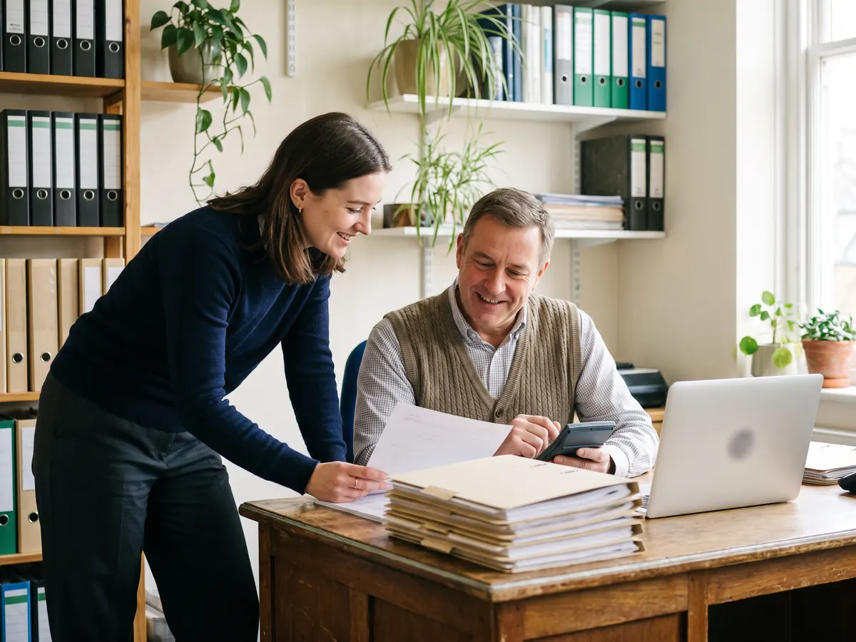 An accountant in a meeting with a client