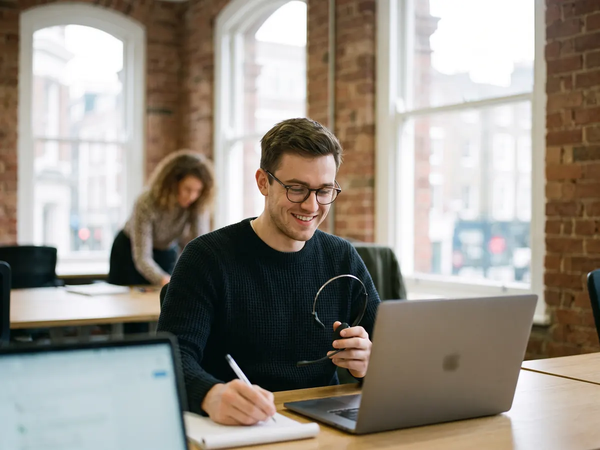 An IT support engineer assisting a client over the phone